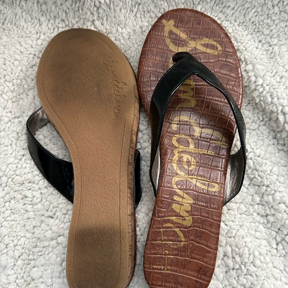 Sam Edelman Tanya cork black sandal 8 - Picture 2 of 4